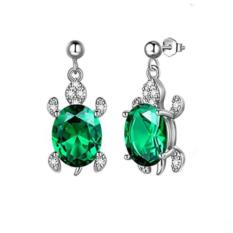 Gradient Rainbow Turtle Earrings for Women