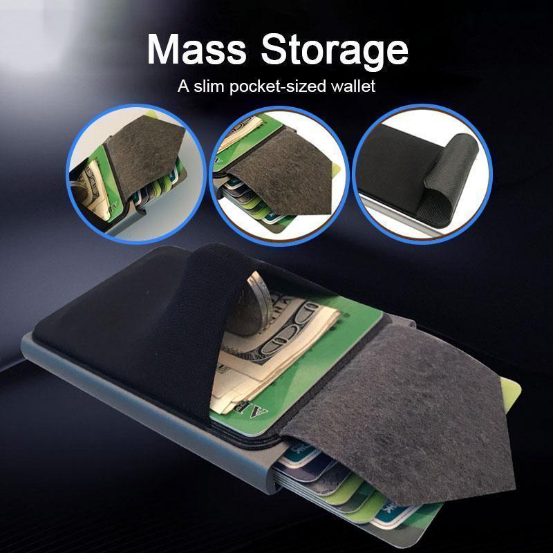 Pop Up Minimalist Metal Wallet Card Holder Thin Slim Purse