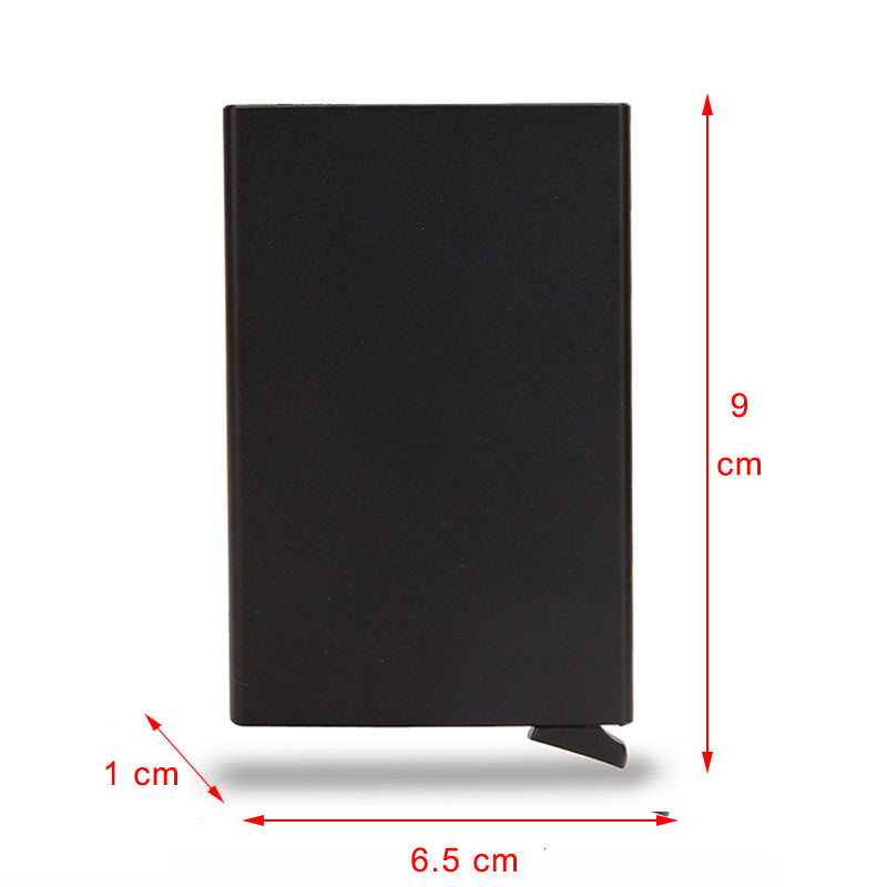 Pop Up Minimalist Metal Wallet Card Holder Thin Slim Purse