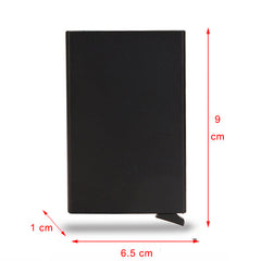 Pop Up Minimalist Metal Wallet Card Holder Thin Slim Purse
