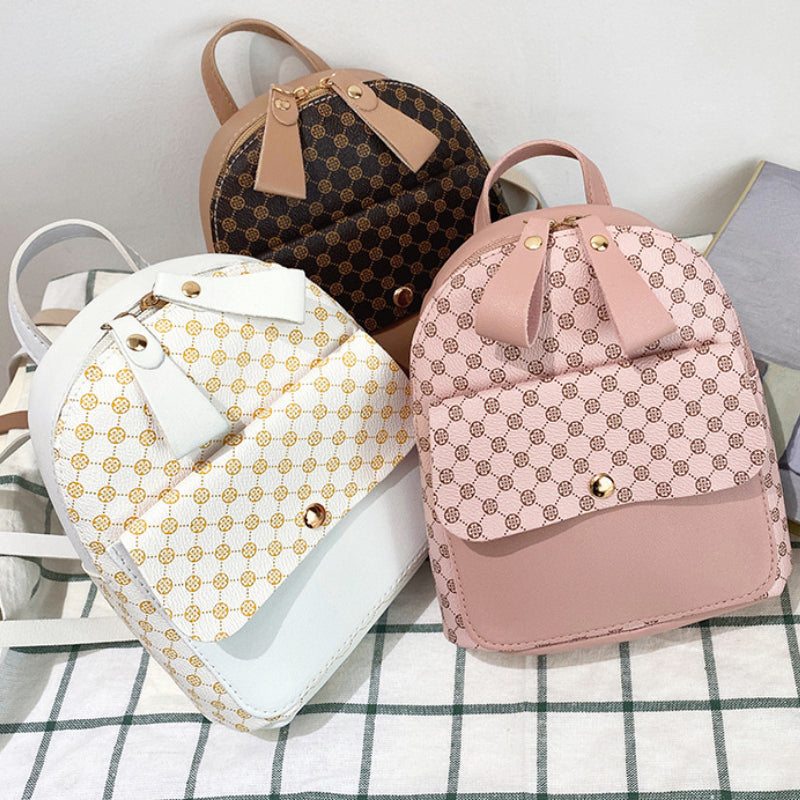 Geo Pattern Small Backpack for Work & School