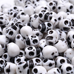 30 Acrylic Skull Spacer Beads For DIY Bracelet Necklace Making