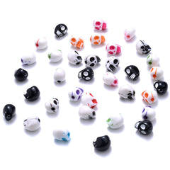 30 Acrylic Skull Spacer Beads For DIY Bracelet Necklace Making