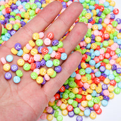 100pcs Random Mix Letter Beads Acrylic Spacer Alphabet DIY