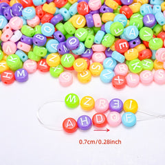 100pcs Random Mix Letter Beads Acrylic Spacer Alphabet DIY