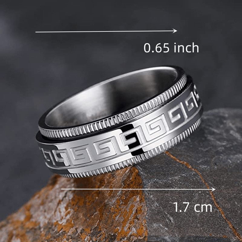 Silver Minimalist Anxiety Ring For Men