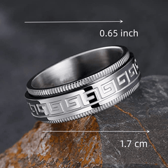 Silver Minimalist Anxiety Ring For Men