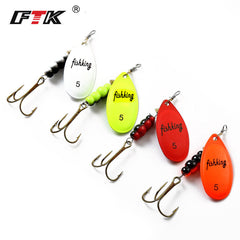 10 8g Fishing Spinner Spoon Lure with Treble Hook