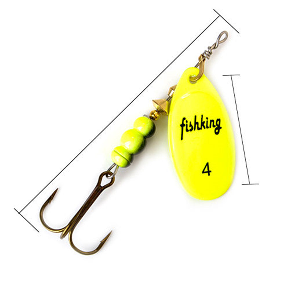 10 8g Fishing Spinner Spoon Lure with Treble Hook