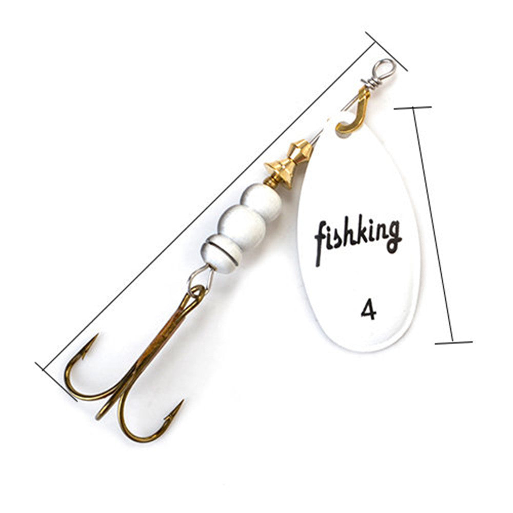10 8g Fishing Spinner Spoon Lure with Treble Hook