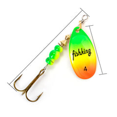 10 8g Fishing Spinner Spoon Lure with Treble Hook