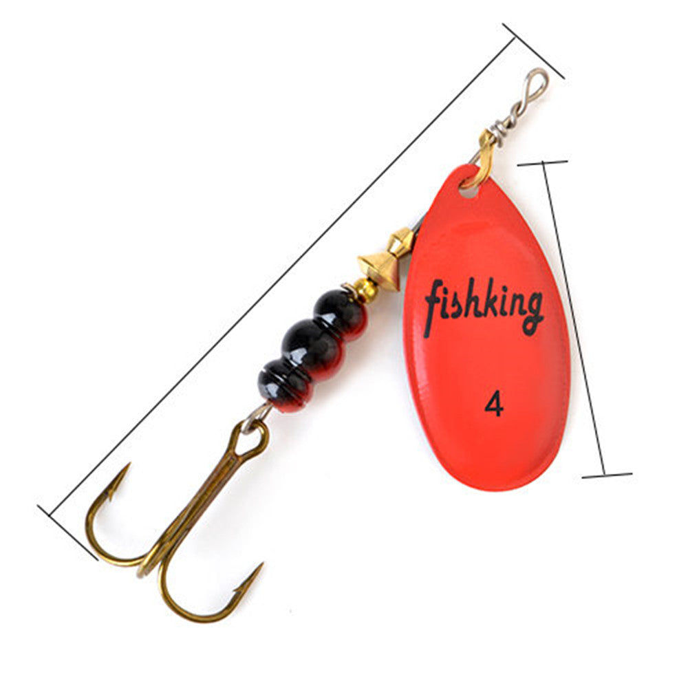 10 8g Fishing Spinner Spoon Lure with Treble Hook