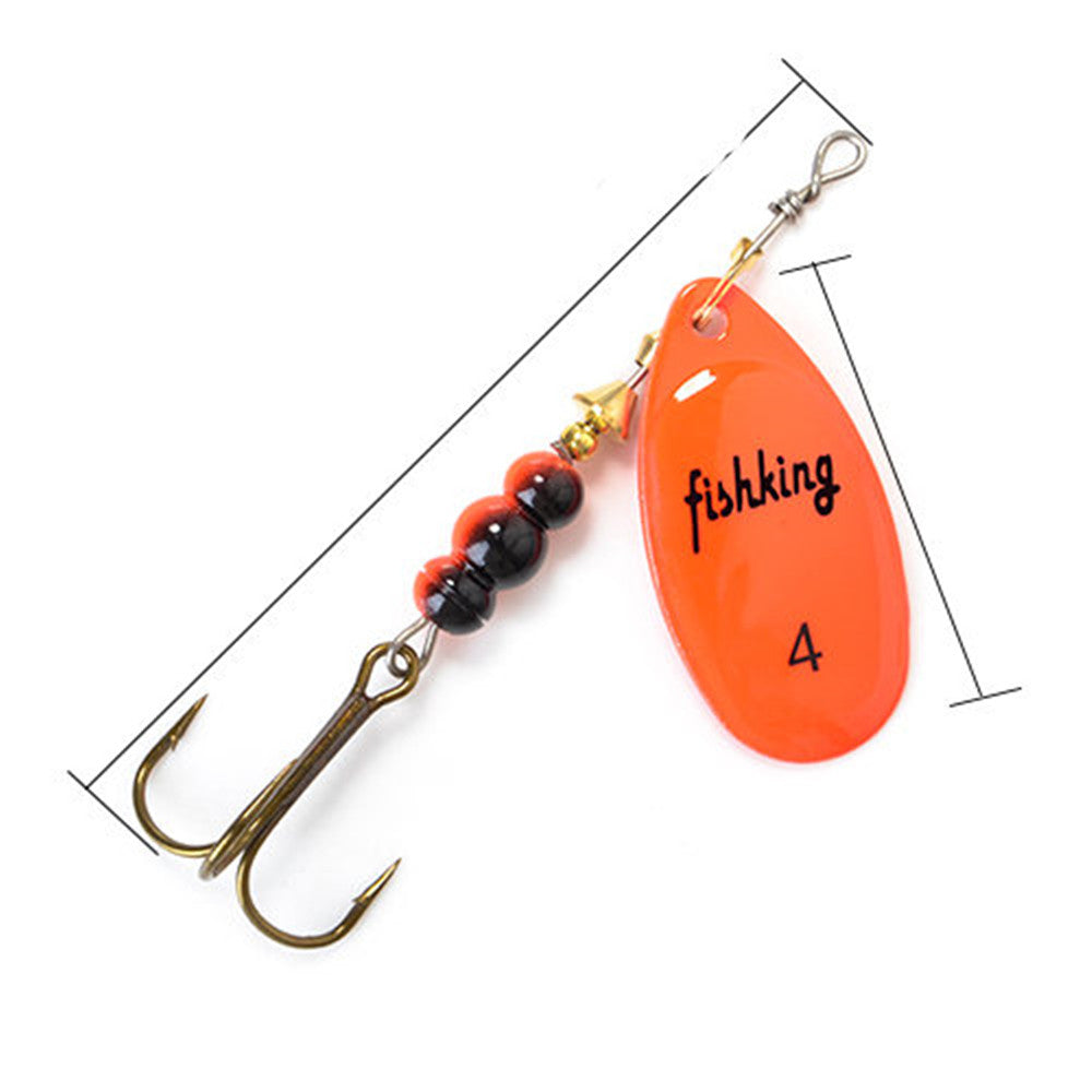10 8g Fishing Spinner Spoon Lure with Treble Hook