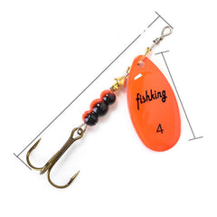 10 8g Fishing Spinner Spoon Lure with Treble Hook