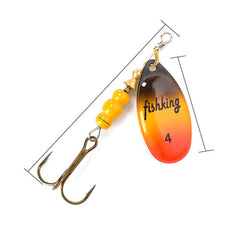 10 8g Fishing Spinner Spoon Lure with Treble Hook