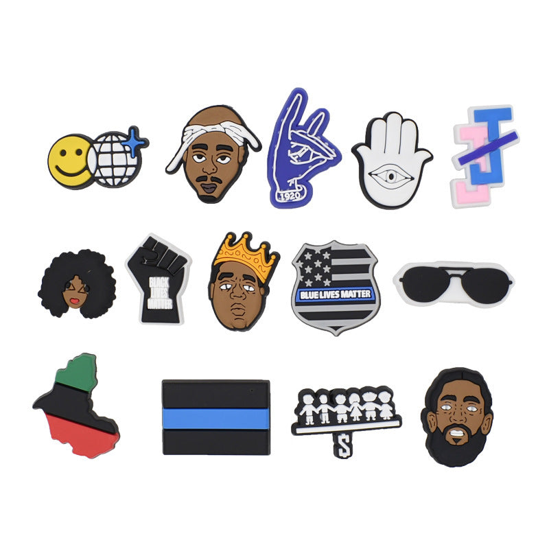 14pcs Cartoon Shoe Charms for Clogs Jibts Bubble Slides Sandals