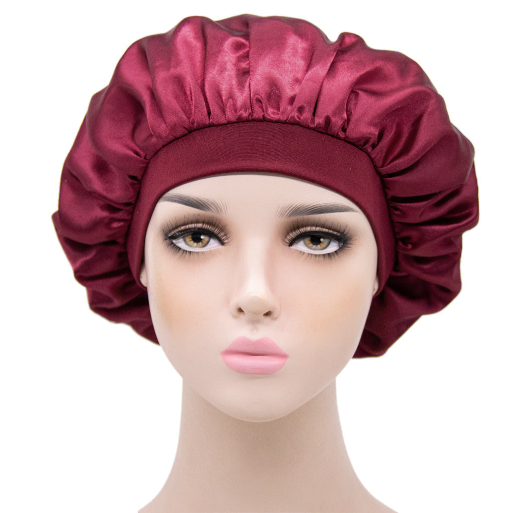 Satin Bonnet for Nighttime Sleeping & Showering