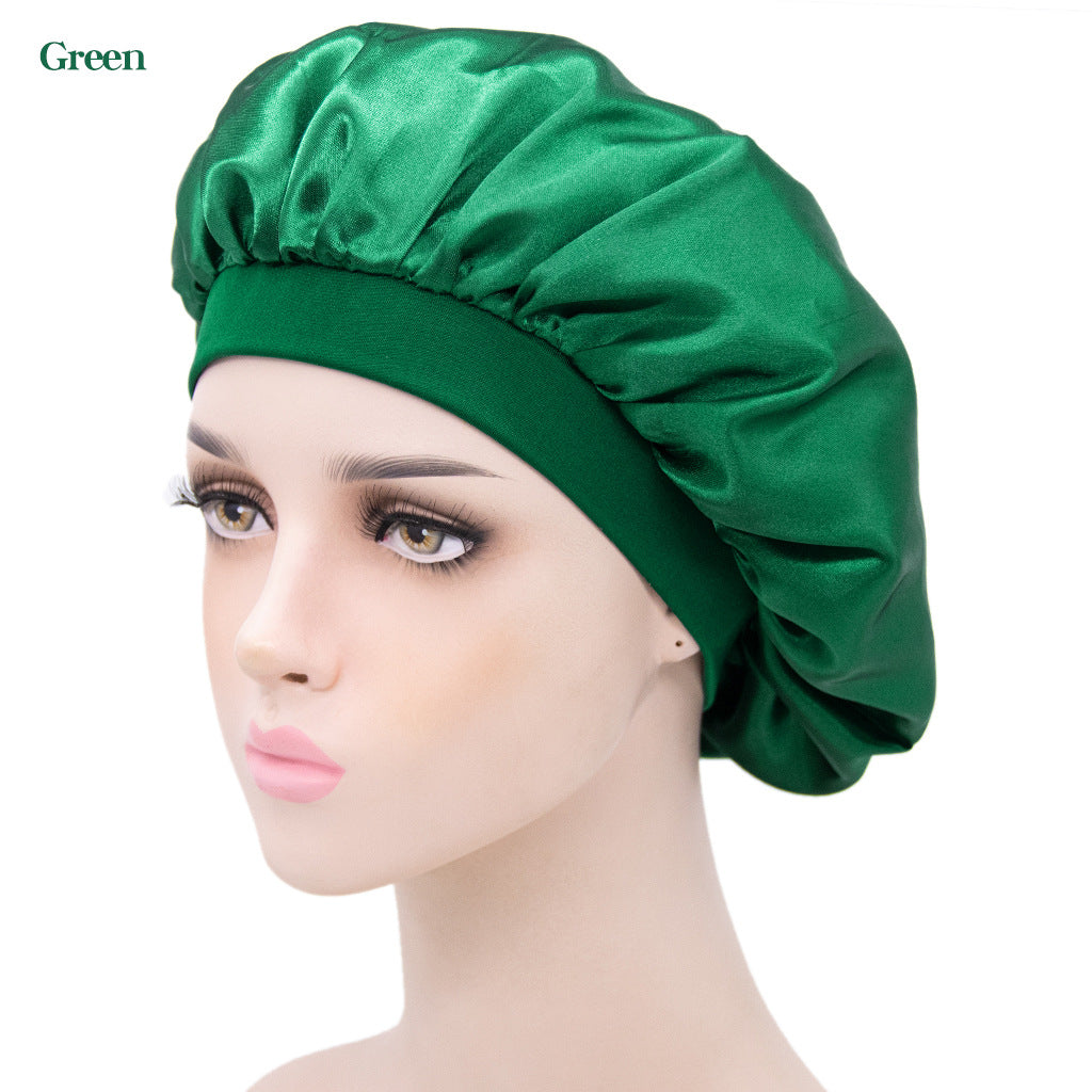 Satin Bonnet for Nighttime Sleeping & Showering