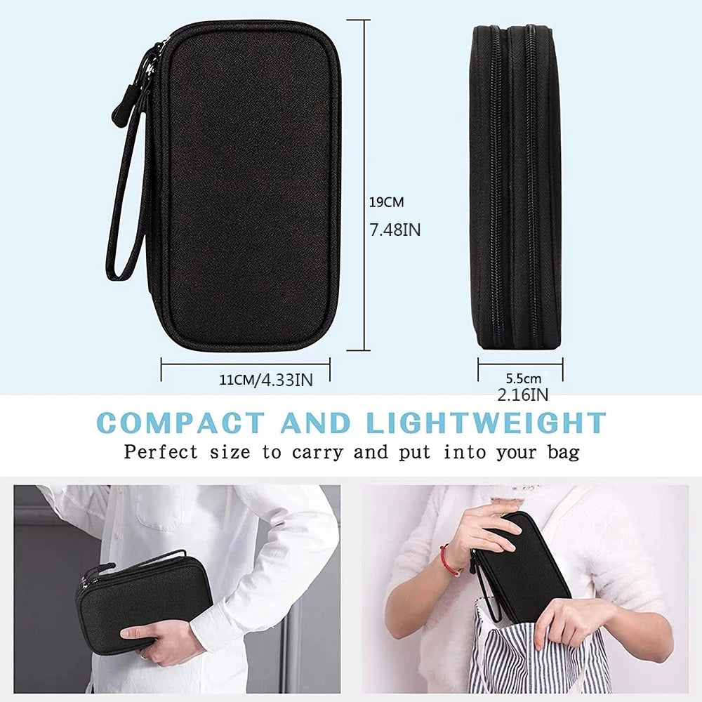 Lightweight Travel Bag Zipper Cable Organizer Portable Storage Bag