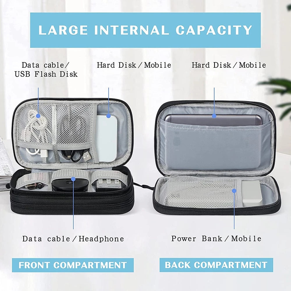 Lightweight Travel Bag Zipper Cable Organizer Portable Storage Bag