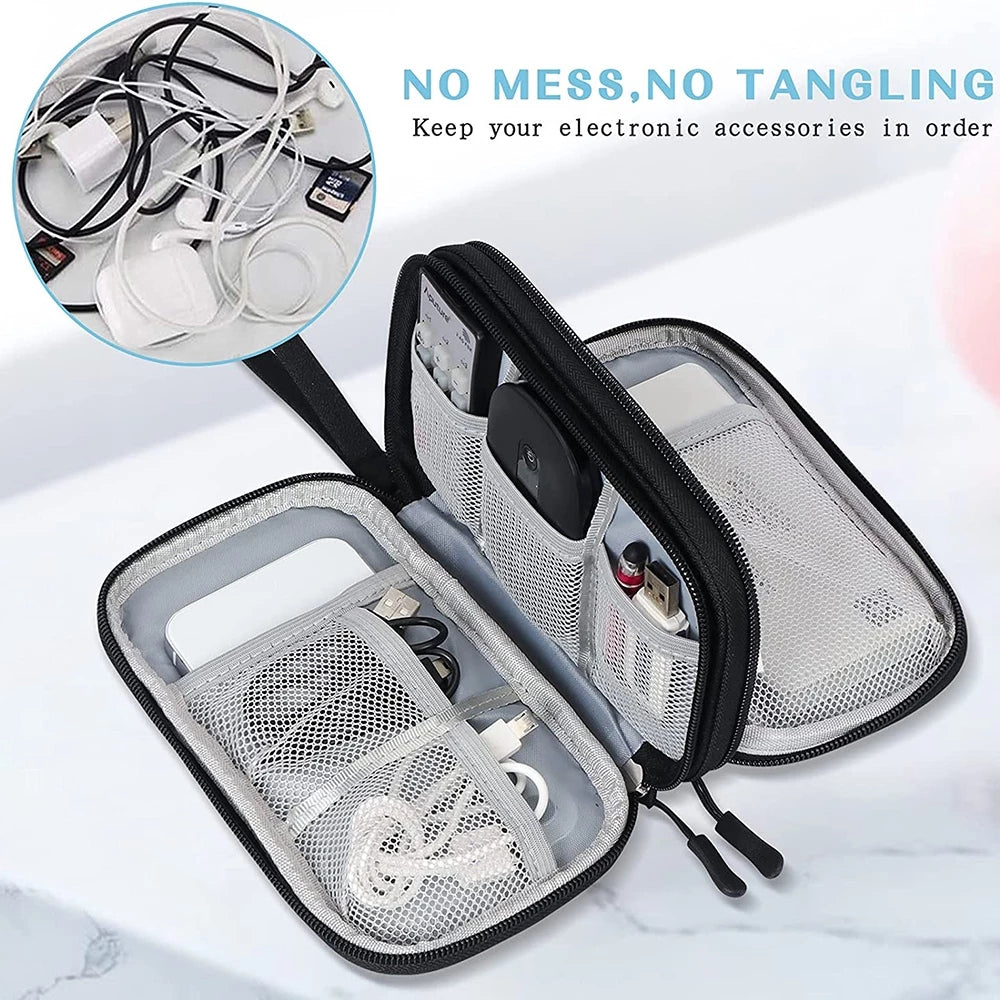 Lightweight Travel Bag Zipper Cable Organizer Portable Storage Bag