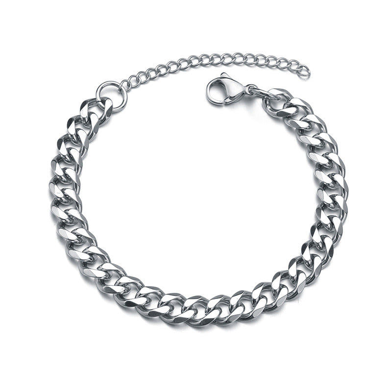 Men's Titanium Cuban Bracelet Chain Jewelry