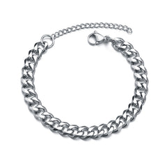 Men's Titanium Cuban Bracelet Chain Jewelry