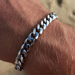 Men's Titanium Cuban Bracelet Chain Jewelry