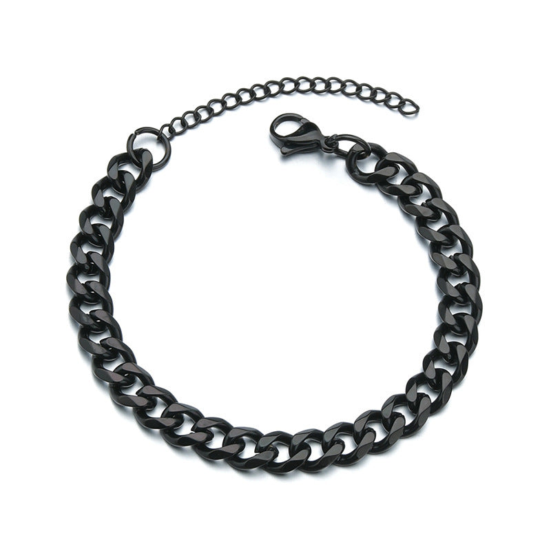 Men's Titanium Cuban Bracelet Chain Jewelry