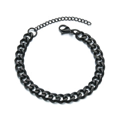 Men's Titanium Cuban Bracelet Chain Jewelry