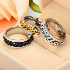 Men's Rotatable Chain Ring Stainless Steel