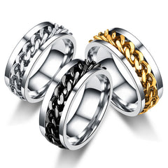 Men's Rotatable Chain Ring Stainless Steel