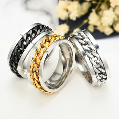 Men's Rotatable Chain Ring Stainless Steel