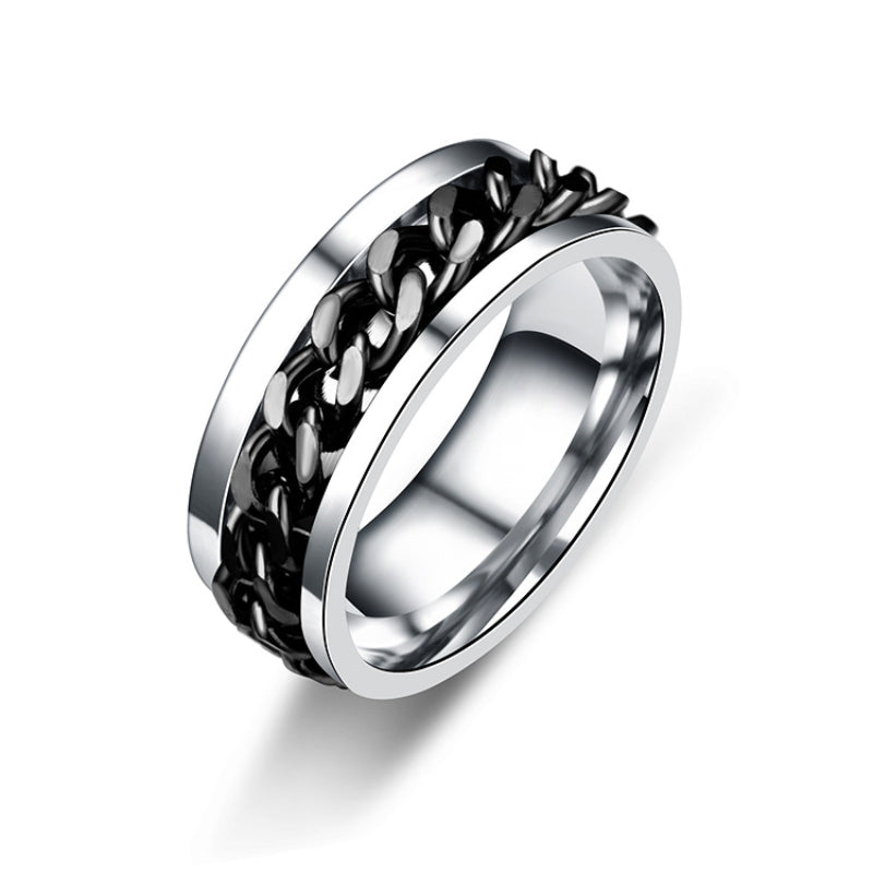 Men's Rotatable Chain Ring Stainless Steel
