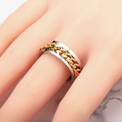 Men's Rotatable Chain Ring Stainless Steel