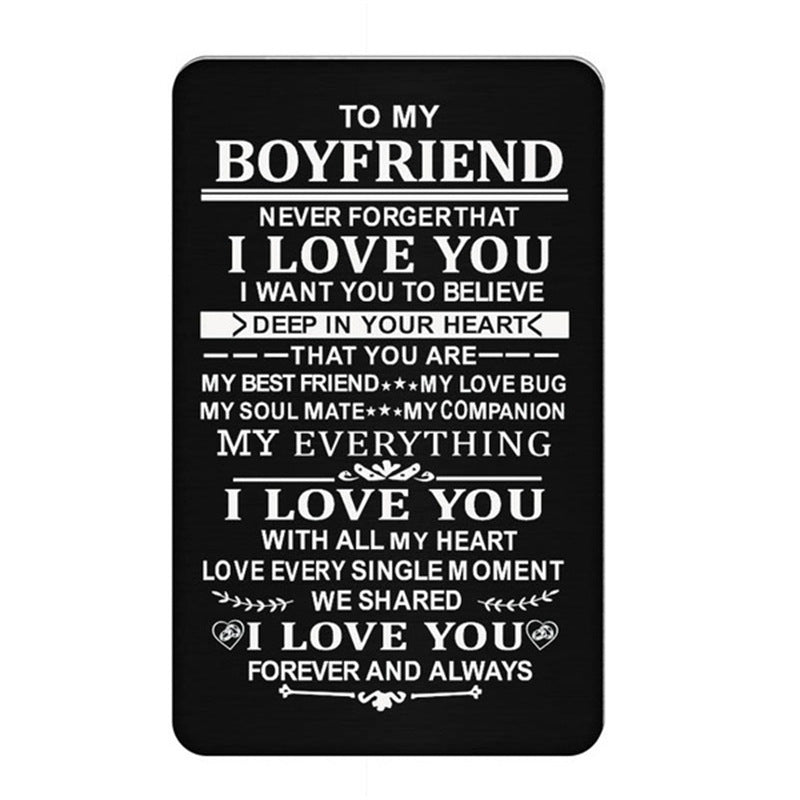 Husband Wife Wallet Metal Card Gift