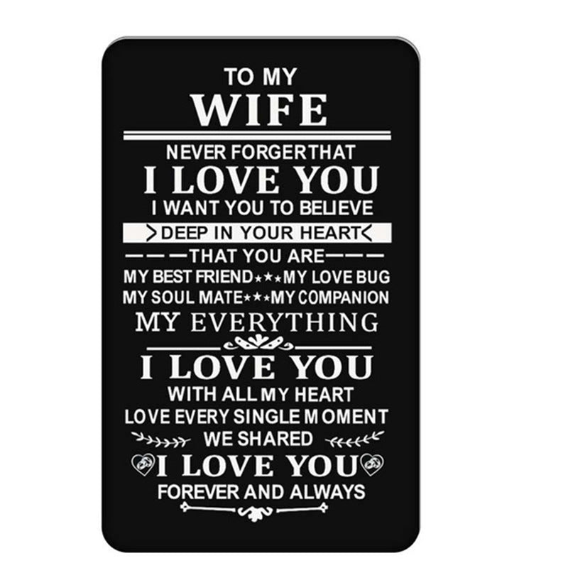 Husband Wife Wallet Metal Card Gift
