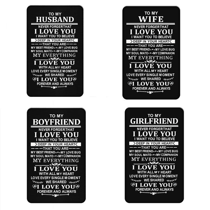 Husband Wife Wallet Metal Card Gift
