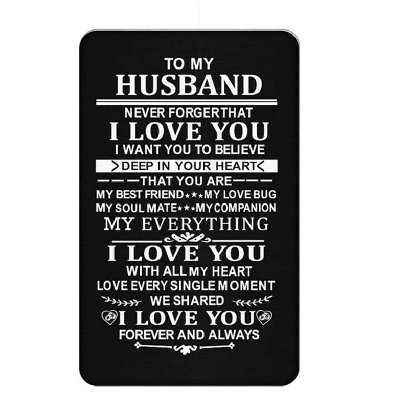 Husband Wife Wallet Metal Card Gift