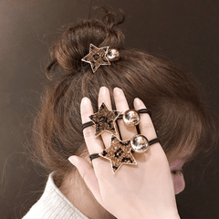 Star Metal Headband Rhinestone Hair Tie