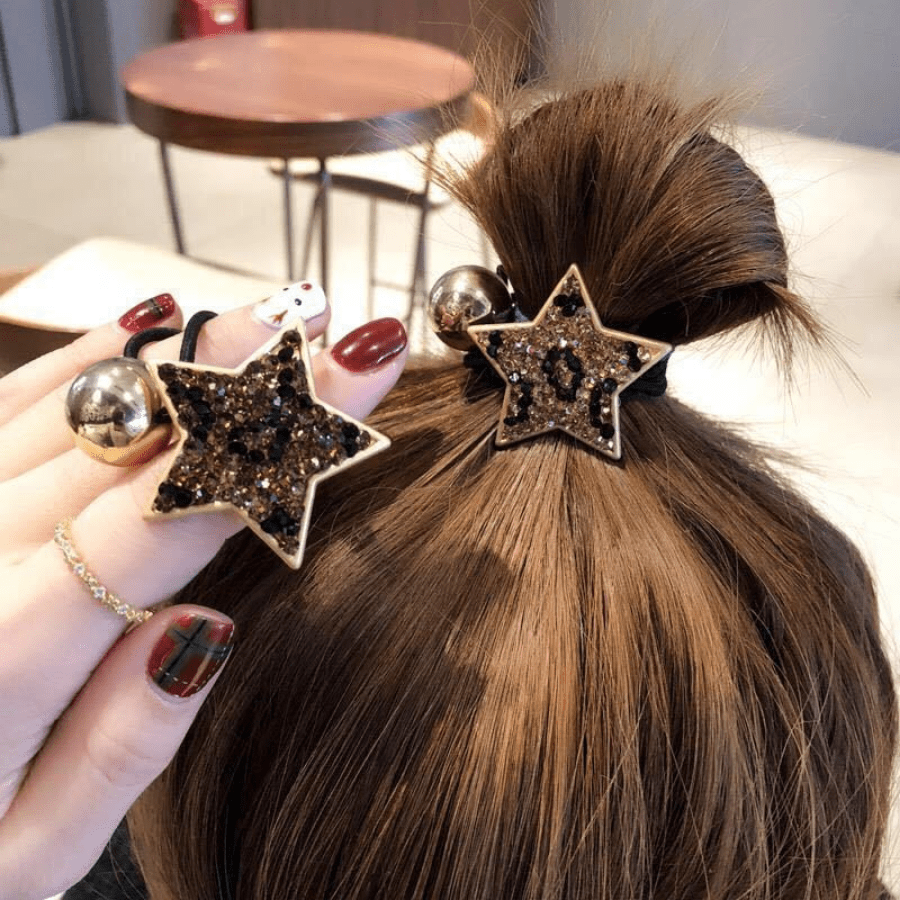Star Metal Headband Rhinestone Hair Tie