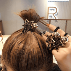Star Metal Headband Rhinestone Hair Tie