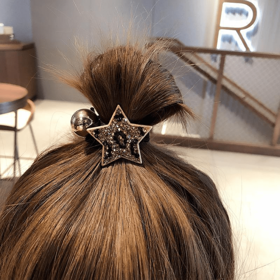 Star Metal Headband Rhinestone Hair Tie