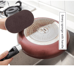 Plastic Sponge Brush Eraser Scrub Handle Kitchen Cleaning Tool