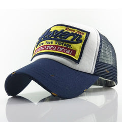 Western Embroidery Patch Baseball Cap Hip Hop Trucker Hat