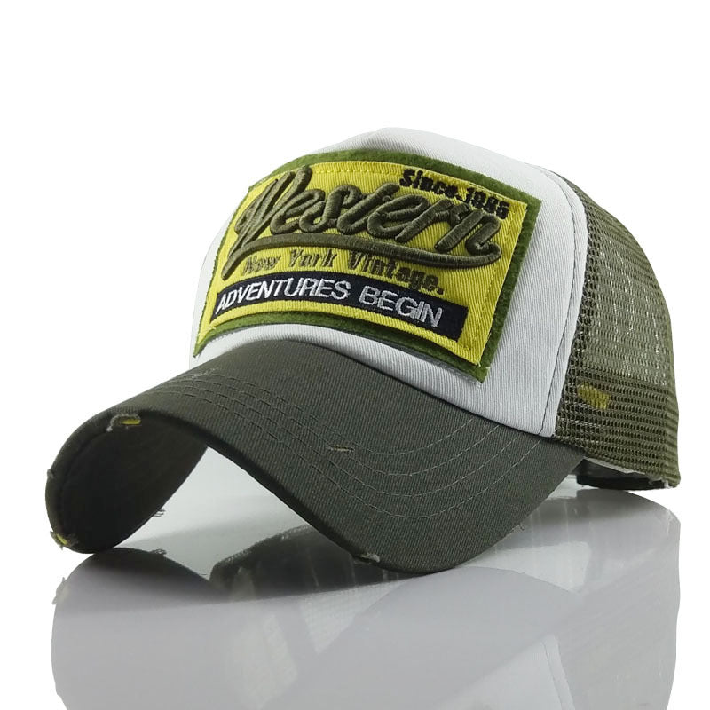 Western Embroidery Patch Baseball Cap Hip Hop Trucker Hat