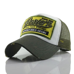 Western Embroidery Patch Baseball Cap Hip Hop Trucker Hat