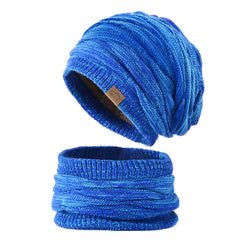 Warm Knitted Hat & Scarf Set for Men Winter Cold-proof Thickening