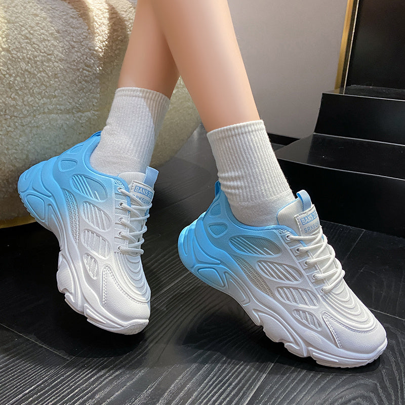 Women's Chunky Ombre Sneakers with Non Slip Mesh