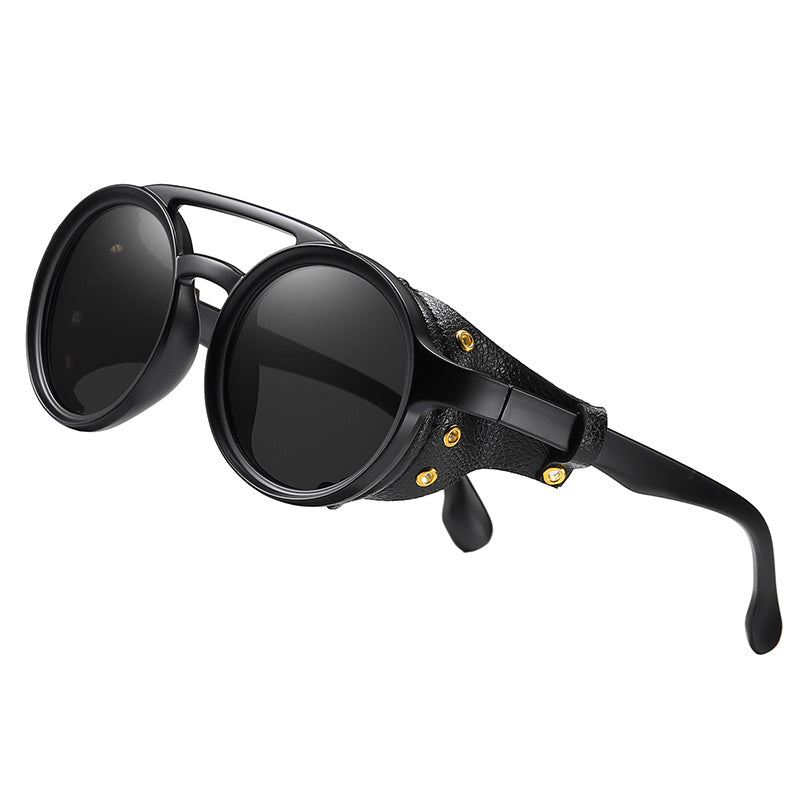 KEITHION Steampunk Style Round Vintage Sunglasses Retro Eyewear UV400